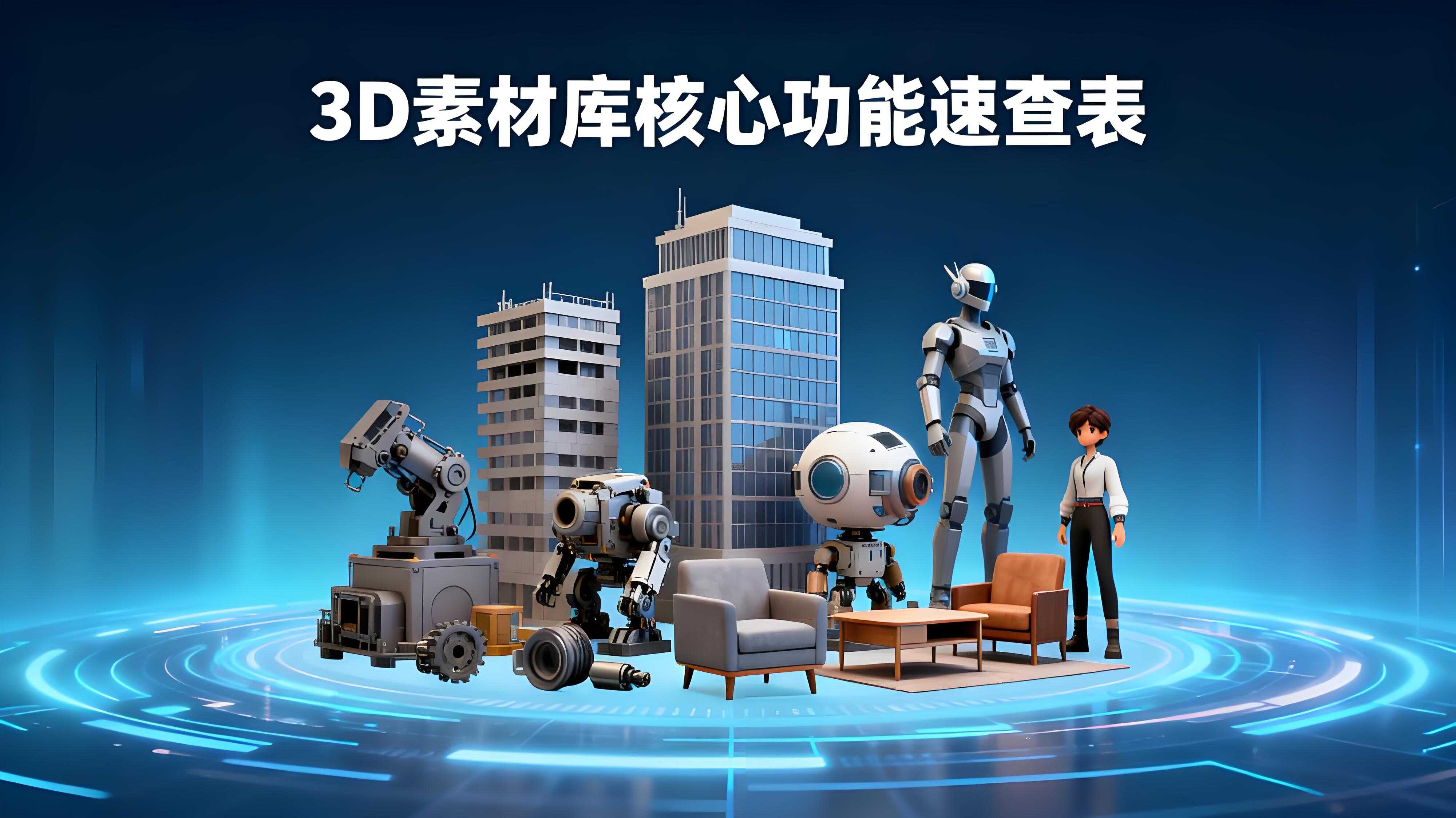 主流 3D 素材库网站推荐